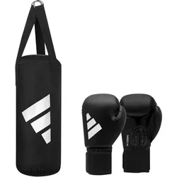 Boxsack ADIDAS PERFORMANCE "Junior Boxing Set", schwarz, Boxsäcke, B/H: 19cm x 43cm, B:19cm H:43cm