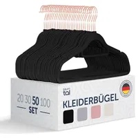 Blumtal Kleiderbügel 50 Stück - Kleiderbügel Samt 360° drehbar