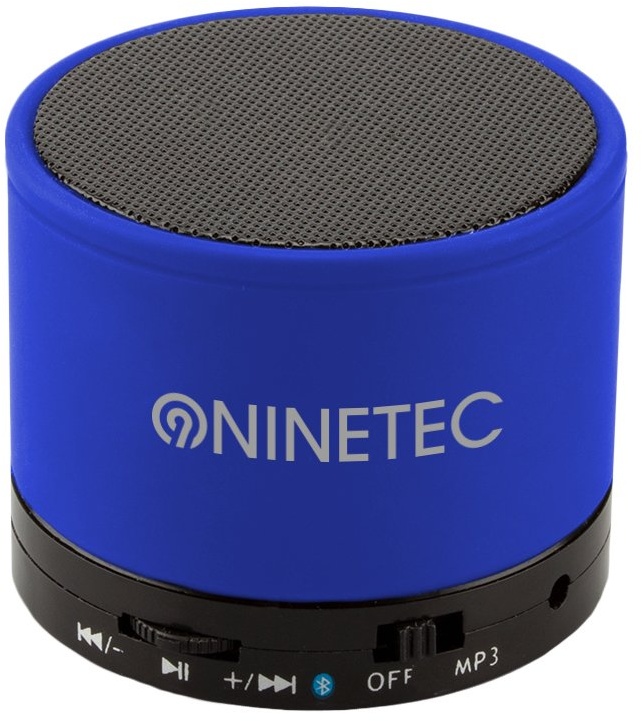 NINETEC BeatBlaster Bluetooth Bass Speaker Micro SD AUX Freisprechfunktion Blau