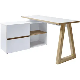 Eckschreibtisch Eiche Weiß