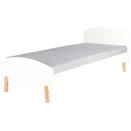 Möbilia 90 x 200 cm Weiß/Natur