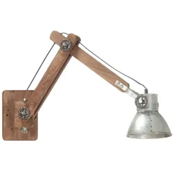 vidaXL Wandleuchte Industrie-Stil Silbern Rund E27