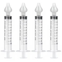 4 Stück Nasendusche YUTOU 10ml Spritzen-Nasenspülung für Neugeborene Baby Kinder, Sicherer Nasenreiniger mit reinigbarer und wiederverwendbarer Silikon-Nasensaugspitze