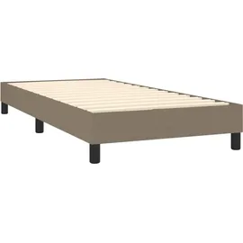 vidaXL Boxspringbett mit Matratze & LED Taupe 80x200 cm Stoff