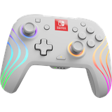 PDP Afterglow Wave Wireless: Controller Weiß für Nintendo Switch, Switch OLED