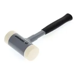 Rückschlagfreier Schonhammer, ø60mm, Stahlrohrstiel, Austauschbare Köpfe