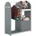 SoBuy Kinderkleiderschrank KMB40 3-türig grau