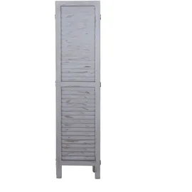Mendler Paravent HWC-G30, Trennwand Sichtschutz Raumteiler, Shabby-Look 170x162cm ~ grau