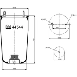 FEBI BILSTEIN Federbalg, Luftfederung 44544 1251688,0542941560