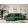 altdecor Ecksofa Cord mit Schlaffunktion 2-Sitzer Grün