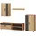 Vicco Vicco, Wohnwand, Wohnwand Berno, Goldkraft Eiche/Anthrazit, 4er Set