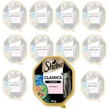 Sheba Katzennassfutter Classics in Pastete mit Lachs 11 x 85 g
