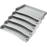 hjh OFFICE PRO ACSA | Schrägablagen - Rollcontainer grau