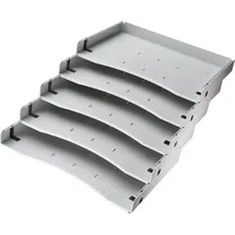 hjh OFFICE PRO ACSA | Schrägablagen - Rollcontainer grau