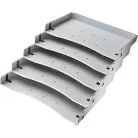 hjh OFFICE PRO ACSA | Schrägablagen - Rollcontainer grau