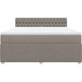 vidaXL Boxspringbett 180 x 200 cm Taupe