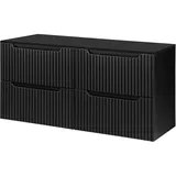 [en.casa] Waschtischunterschrank Skelbolu 120x60x40 cm Schwarz