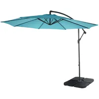 Mendler Ampelschirm Acerra, Sonnenschirm Sonnenschutz, Ø 3m neigbar, Polyester/Stahl