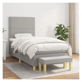 vidaXL Boxspringbett 100 x 200 cm Hellgrau