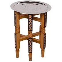 Marrakesch Orient & Mediterran Interior Orient Tisch Iman - Silberfarbig, 40cm