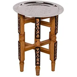 Marrakesch Orient & Mediterran Interior Orient Tisch Iman - Silberfarbig, 40cm
