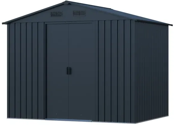 Preisgünstiges Metall Gerätehaus Basic 4m2 L174xB236xH190cm Satteldach GARDEN N MORE