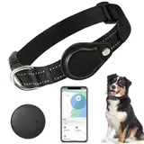 JIARUI SmartTag Hundehalsband, Mini Tracker Ohne ABO für Hunde, (nur IOS) mit wasserdichte Reflektierendes GPS Hunde Tracker Halsbänder, Tracking Standort von Haustieren, Arbeite mit Apple Find My