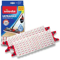 Vileda Ultramax Power Ersatzbezüge Doppelpack | Mikrofaser Wischmopp-Bezug für alle Hartböden wie Parkett, Laminat & Fliesen | Waschmaschinengeeignet | 2 Stück