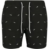 URBAN CLASSICS Embroidery Badeshorts Shark / Black / White 3XL