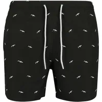 URBAN CLASSICS Embroidery Badeshorts Shark / Black / White 3XL
