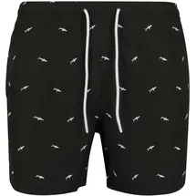 URBAN CLASSICS Embroidery Badeshorts Shark / Black / White 3XL