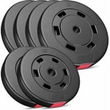 Hop-Sport 50kg Hantelscheiben Set - Kunststoff Gewichte 30/31 mm Bohrung - 4x10; 2x5 kg