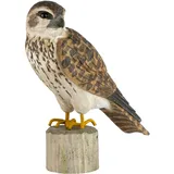 WILDLIFEGARDEN WG462 DecoBird Merlin - Handgeschnitzter Dekorative Vogel aus Holz - Große Europäische Vögel
