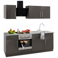 wiho Küchen Küchenzeile »Cali«, ohne E-Geräte, Breite 220 cm, grau
