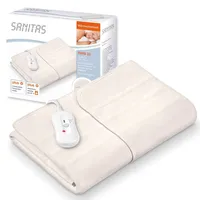 Sanitas SWB 20 Wärmeunterbett aus Vlies | mit Sicherheitssystem und 3 Temperaturstufen | einfache Fixierung auf Bett und Matratze | Waschbar bei 300 | 150 x 80 cm, Beige