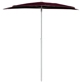furnicato Halb-Sonnenschirm 180 x 90 cm Rot