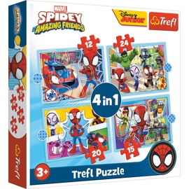 Trefl Puzzle 12,15, 20, 24 Teile Marvel Spidey