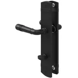 MS Beschläge Langschildgarnitur Mattschwarz Türbeschlag Türdrücker Wc Din Norm