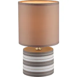 Nacht Schreib Tisch Lampe terracotta Wohn Schlaf Zimmer Textil Lese Leuchte weiß
