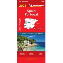 Travel House Media Spain & Portugal 2025 - Michelin National Map 734