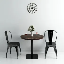 vidaXL Bistrotisch Ø 80 cm dunkel esche