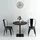 vidaXL Bistrotisch Ø 80 cm dunkel esche