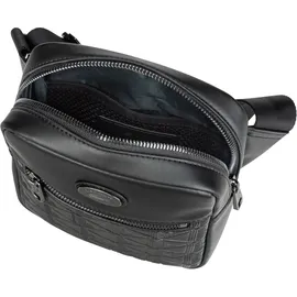 Lacoste Nomogramme Umhängetasche Leder 16 cm Noir