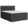 dein schlaf 24 BOXBETT DAVID 160/200 Velour Anthrazit mit einer Matratze H4 - Dunkelgrau