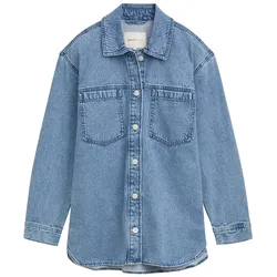 TOM TAILOR DENIM Damen Jeansjacke mit Eingriffstaschen, blau, Uni, Gr. XXL