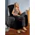 sit&more TV-Sessel Bastian Kunstleder 75 x 110 x 92 cm Schwarz mit Motor und Aufstehhilfe