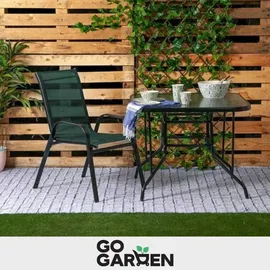 gogarden Metall Gartenstühle Gartensessel 55 x 80 x 89 cm grün 6 St.