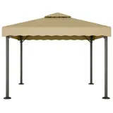 vidaXL Pavillon Taupe 3x3 m Aluminium und Stahl