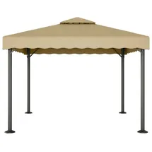 vidaXL Pavillon Taupe 3x3 m Aluminium und Stahl