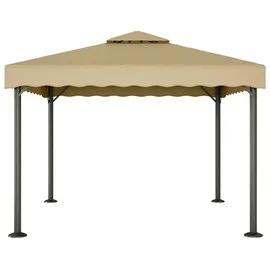 vidaXL Pavillon Taupe 3x3 m Aluminium und Stahl